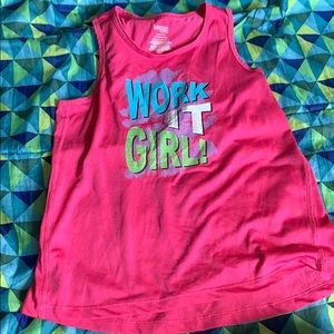 A pink work out shirt (Danskin now )